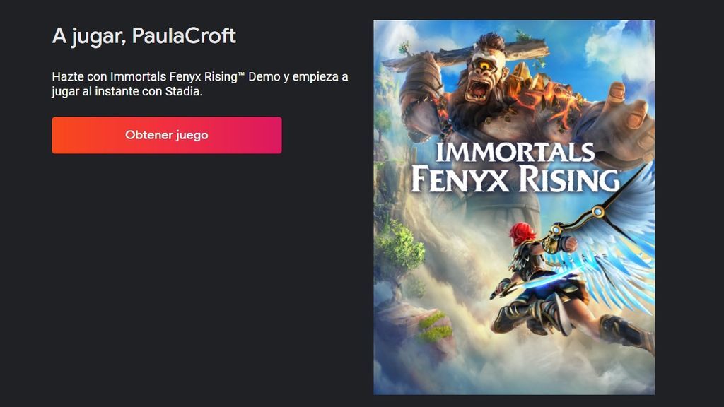 Immortals Fenyx Rising en Google Stadia