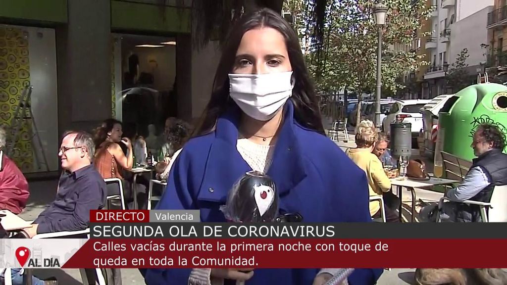 Calles vacías durante la primera jornada de toque de queda en la Comunidad Valenciana