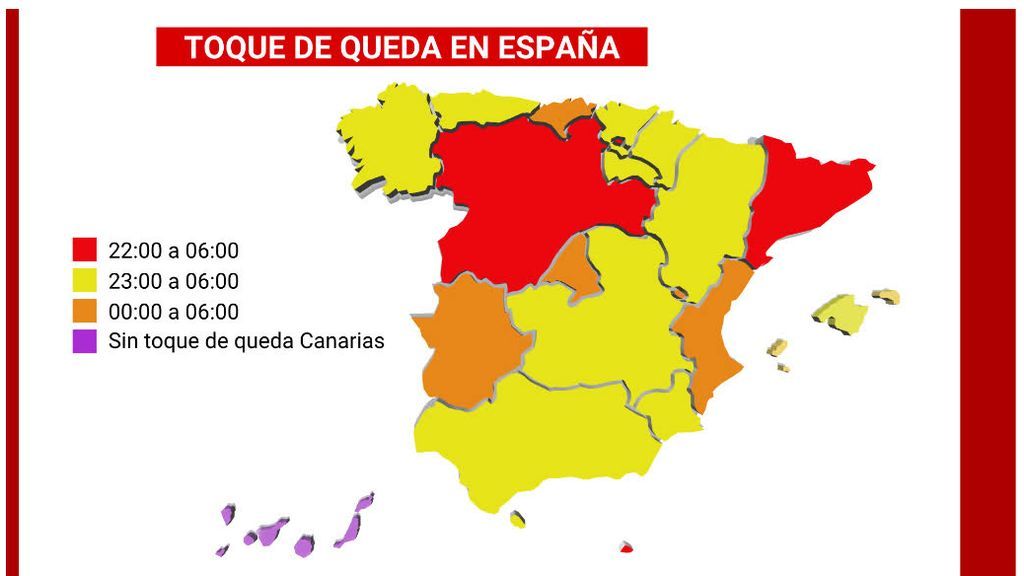 Horarios del toque de queda en España
