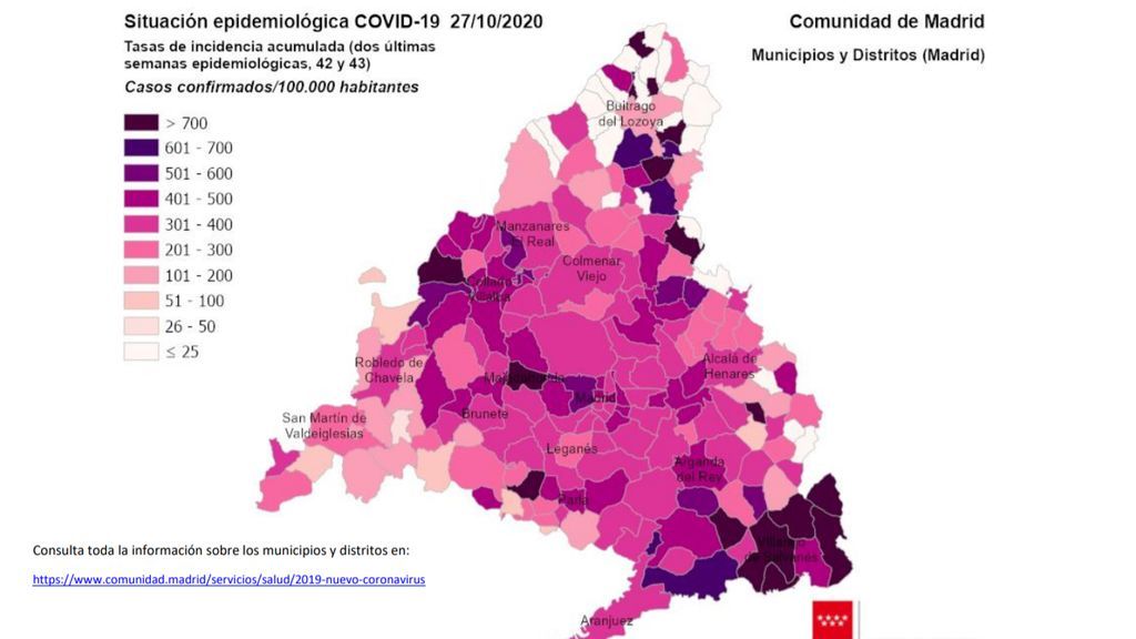 Mapa de Madrid 28 octubre