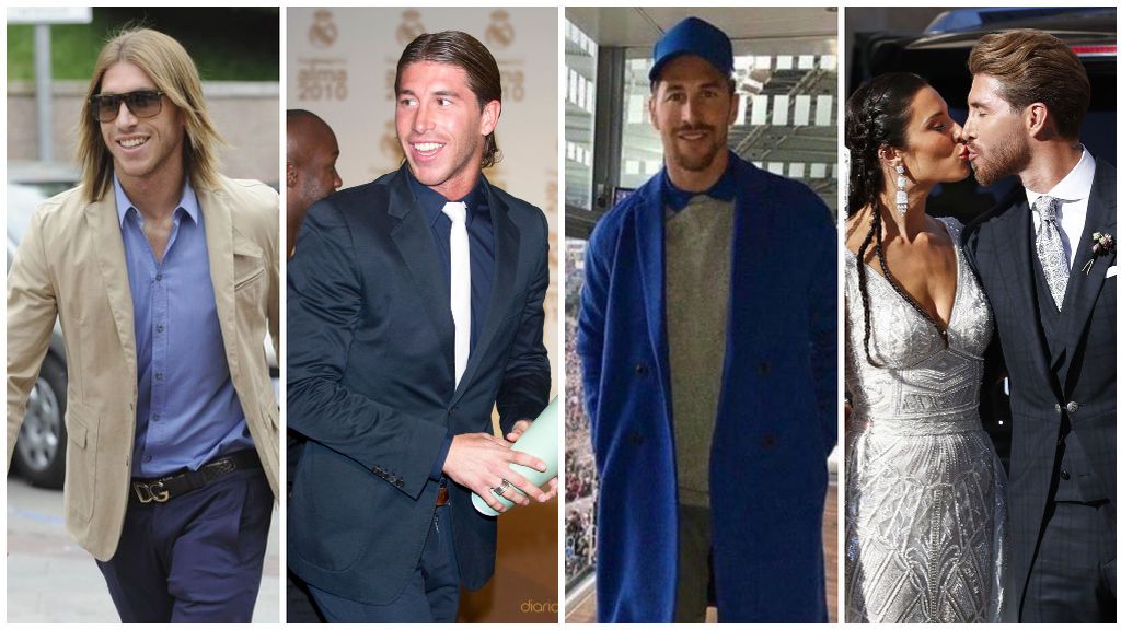 Una larga melena y un estilo más tradicional al vestir: así era Sergio Ramos antes de conocer a Pilar Rubio.