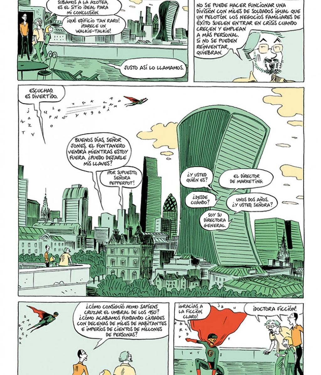 Viñeta del cómic de 'Sapiens'