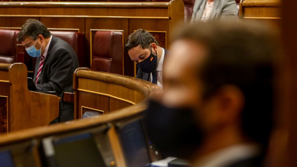 "De derechita cobarde" a "flamante líder de la servil oposición", Abascal ajusta cuentas con Casado "De derechita cobarde" a "flamante líder de la servil oposición", Abascal ajusta cuentas con Casado