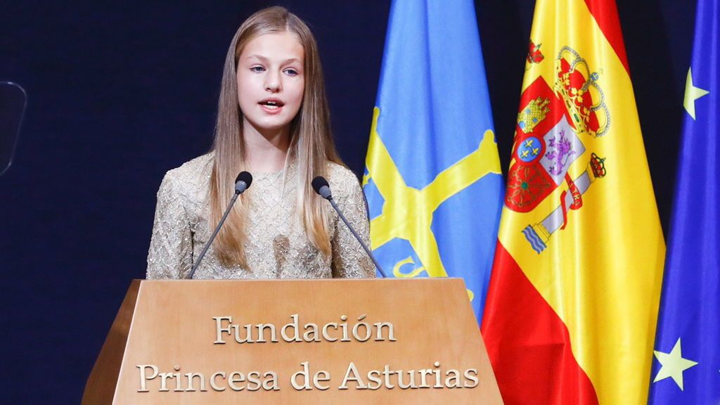 La Princesa de Asturias dirige unas palabras con motivo de los Premios Princes de Asturias 2020.