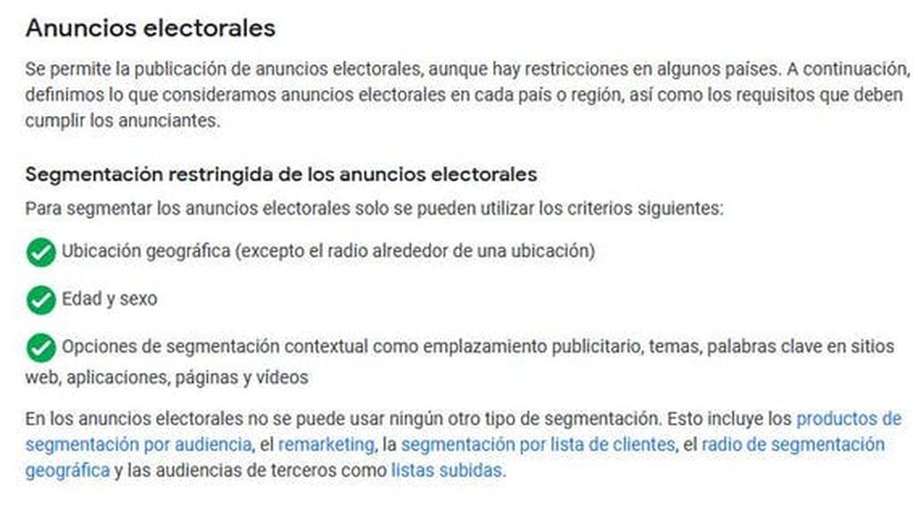 Informe de Transparencia de Google.