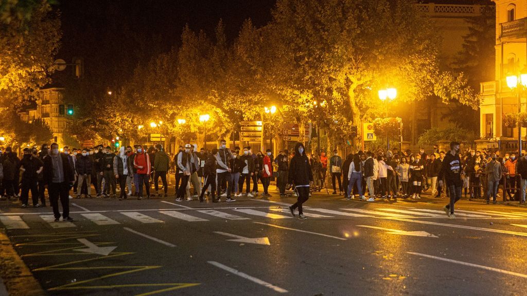 Disturbios en Logroño, con contenedores quemados y piedras a la Policía