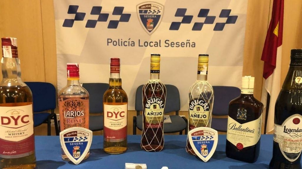 Bebidas alcohólicas halladas en la fiesta ilegal desalojada en Seseña