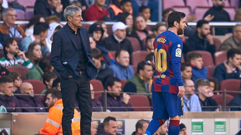 Setién, sobre Messi: "Hay jugadores que no son fáciles de gestionar, entre ellos Leo"