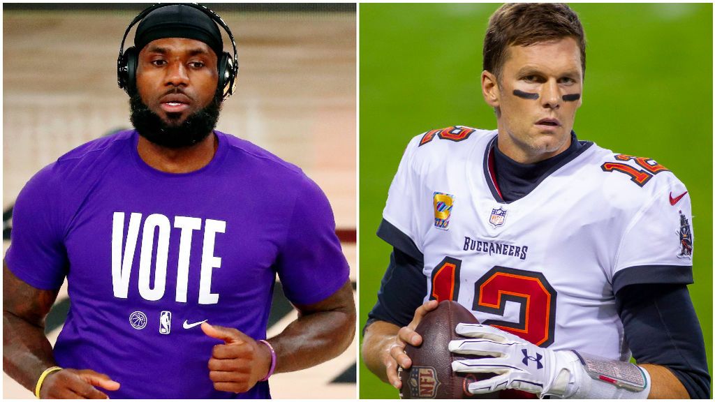 LeBron James, con los Lakers, y Tom Brady, con los Buccaneers.