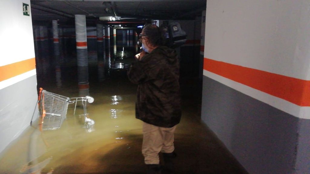 Parking inundado Xàbia