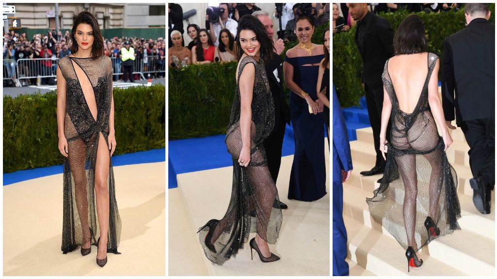 Kendall Jenner arriesgó en la Gala MET con un provocador vestido.