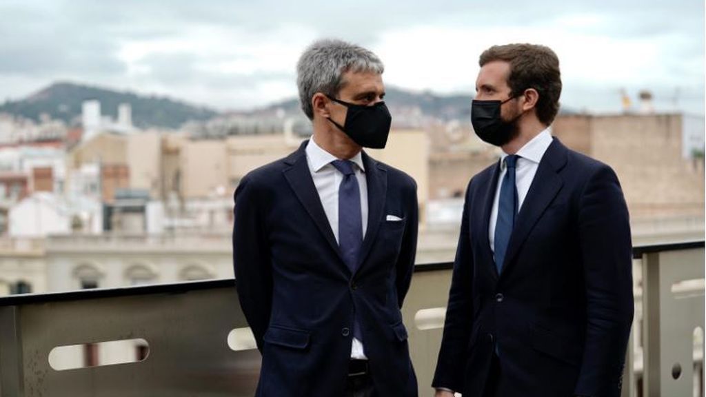 El presidente del PP, Pablo Casado, en Barcelona El presidente del PP, Pablo Casado, en Barcelona