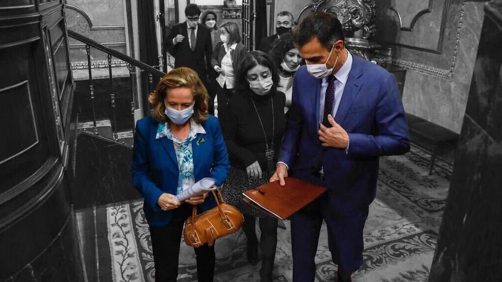 Pedro Sanchez y Nadia Calviño Pedro Sanchez y Nadia Calviño