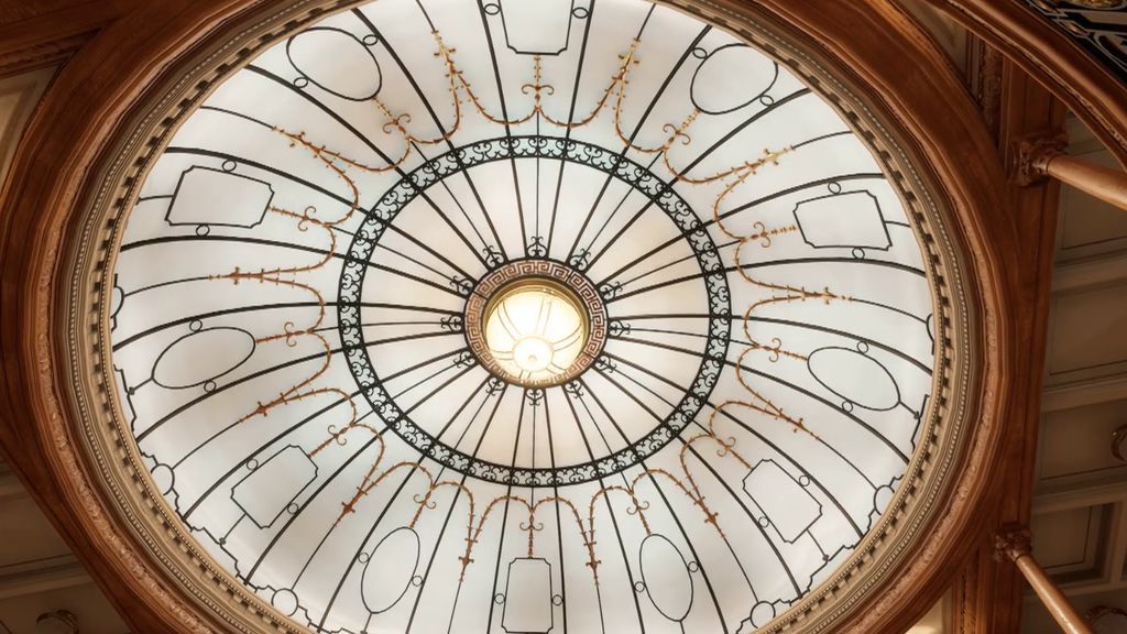 La cúpula del salón de primera clase