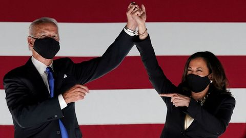 Kamala Harris durante la primera llamada de Biden como presidente electo:  "¡Lo hemos conseguido, Joe!" - NIUS