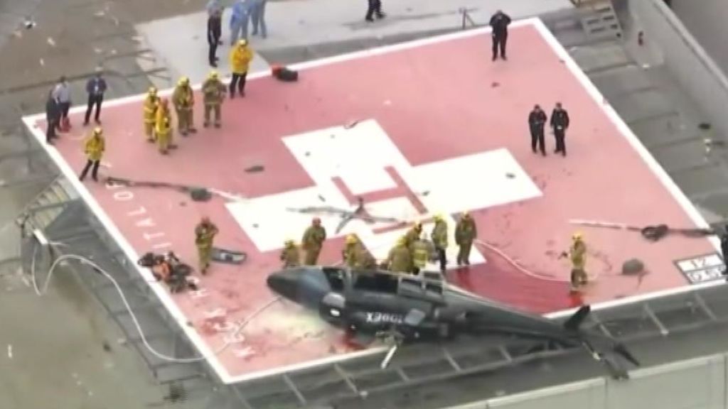 Un helicóptero sufre un aparatoso accidente al aterrizar en un hospital: trasladaba un corazón para un trasplante