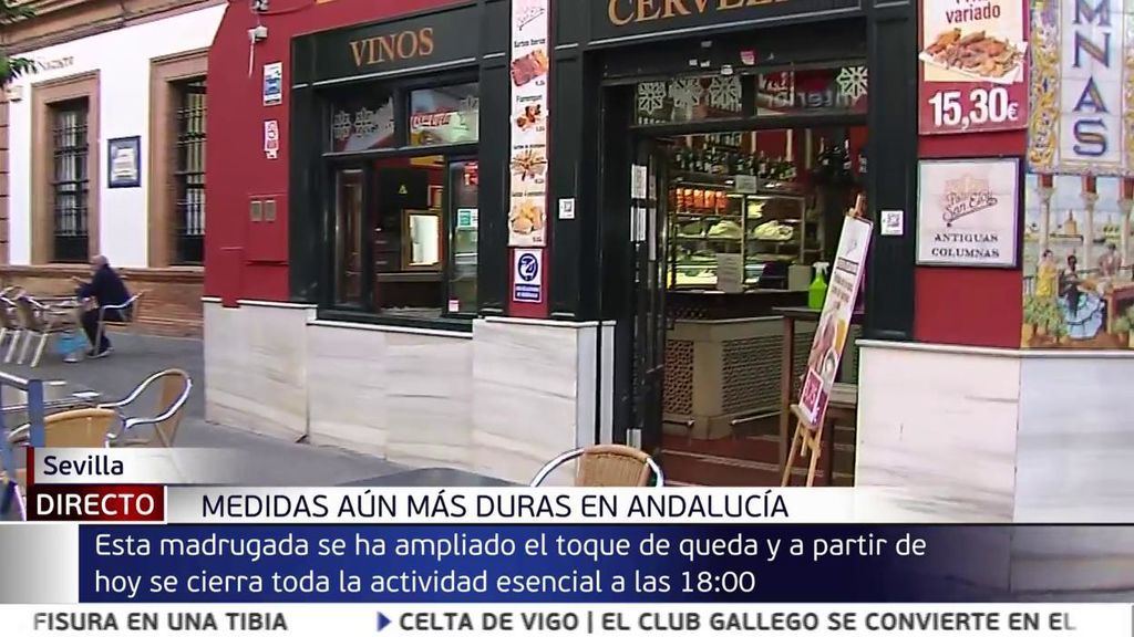 Andalucía cierra toda la actividad no esencial desde las 18h