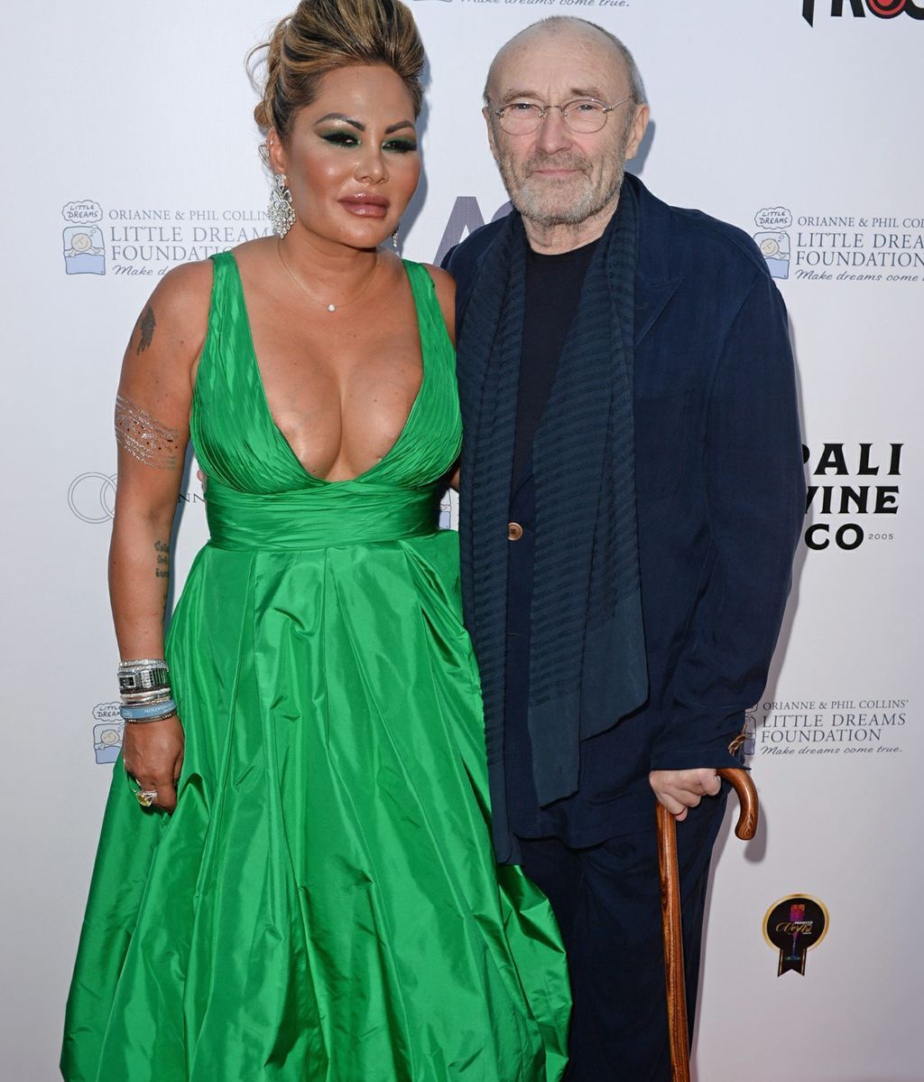 Phil Collins y su mujer, Orianne Cevey, en una gala de 2008