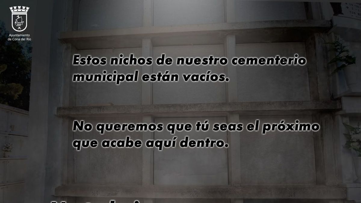 El crudo mensaje de alarma de un pueblo de Sevilla: “Estos nichos estan vacíos, no te la juegues” El crudo mensaje de alarma de un pueblo de Sevilla: “Estos nichos estan vacíos, no te la juegues”
