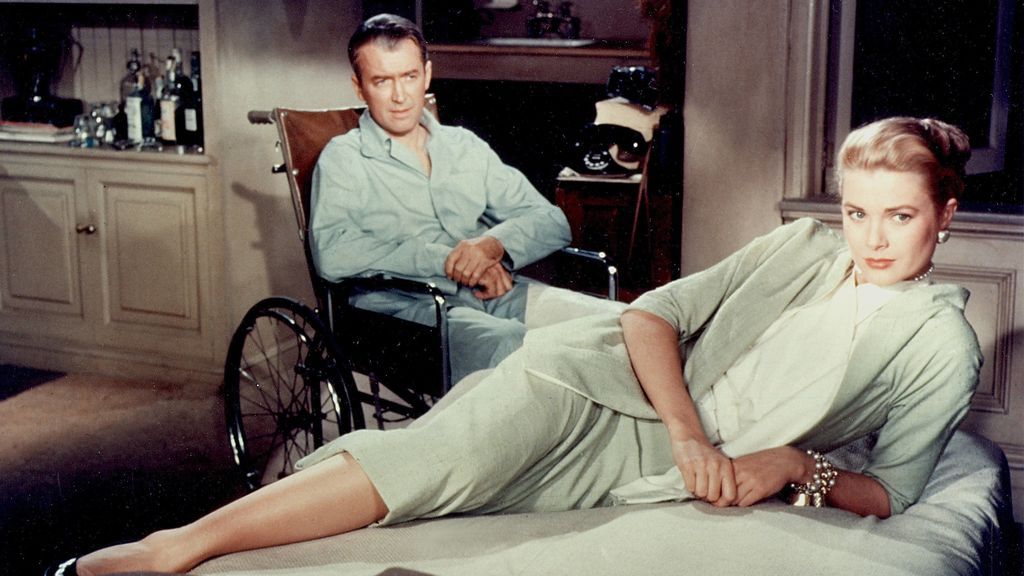Grace Kelly con James Stewart en 'La ventana indiscreta'