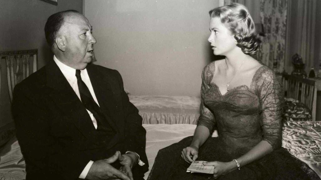 Grace Kelly con Alfred Hitchcock