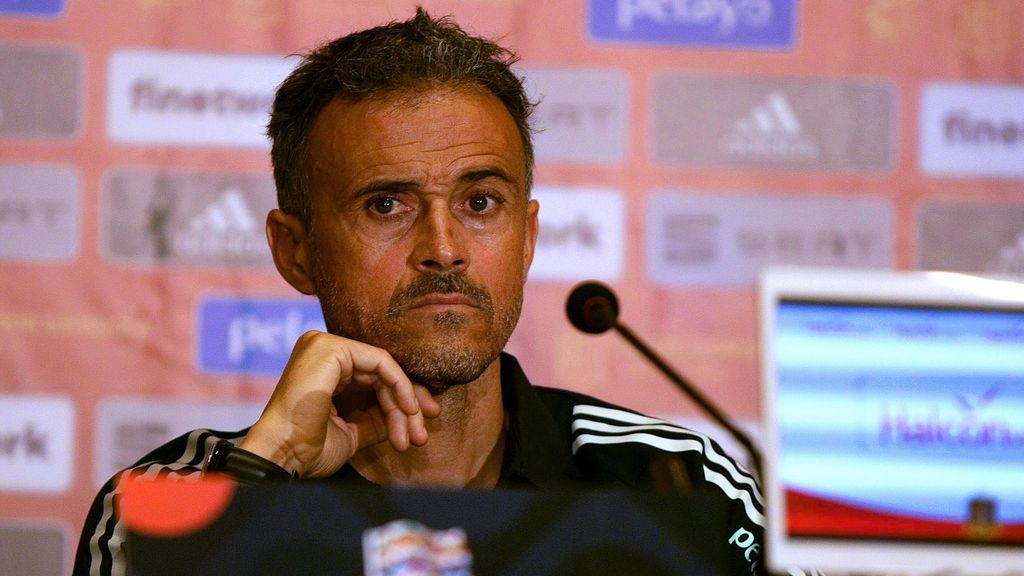 Luis Enrique, en rueda de prensa.