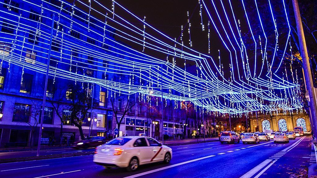 Luces de Navidad en Madrid.