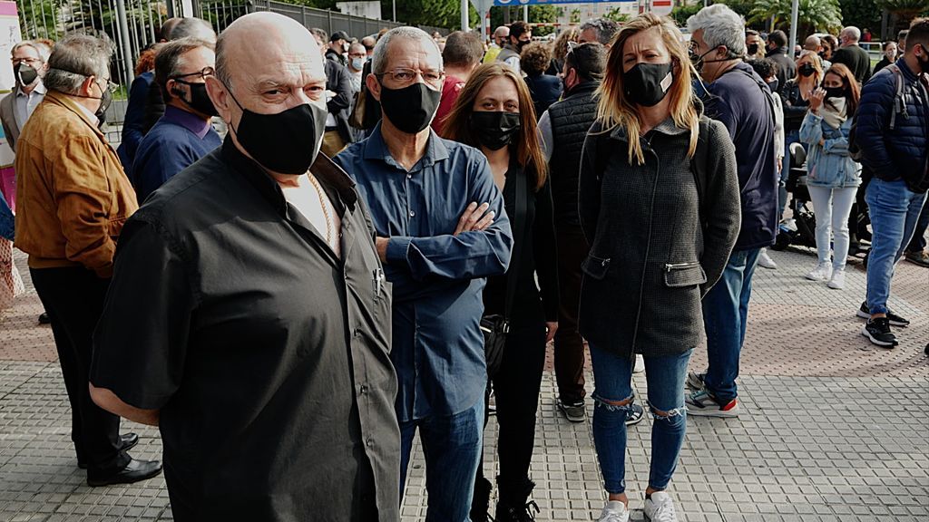 Juan Manuel, en primer término. Junto a él Ildefonso. A la derecha Ana