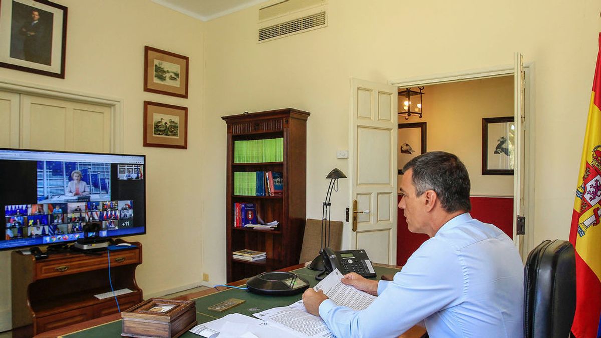 Pedro Sánchez asiste el pasado agosto a un Consejo Europeo desde Doñana. Pedro Sánchez asiste el pasado agosto a un Consejo Europeo desde Doñana.