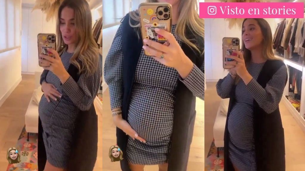María Pombo muestra su tripa en la semana 33 de embarazo