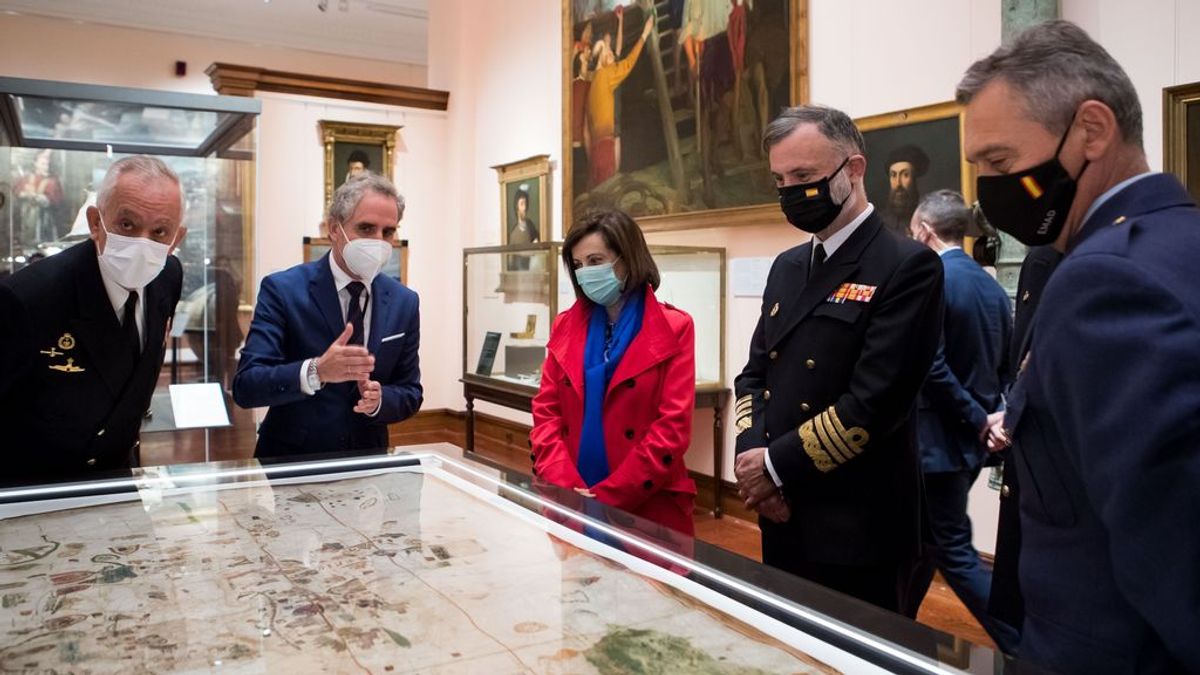 La ministra de Defensa, Margarita Robles, en la presentación de la reforma del Museo Naval de Madrid La ministra de Defensa, Margarita Robles, en la presentación de la reforma del Museo Naval de Madrid