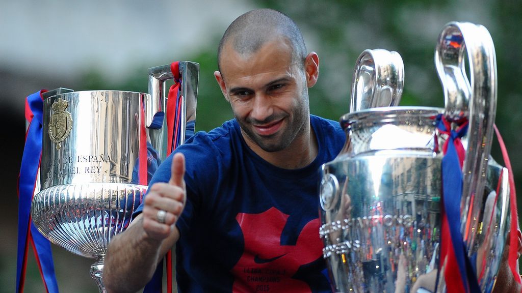 Mascherano, con una Champions lograda en el Barcelona.