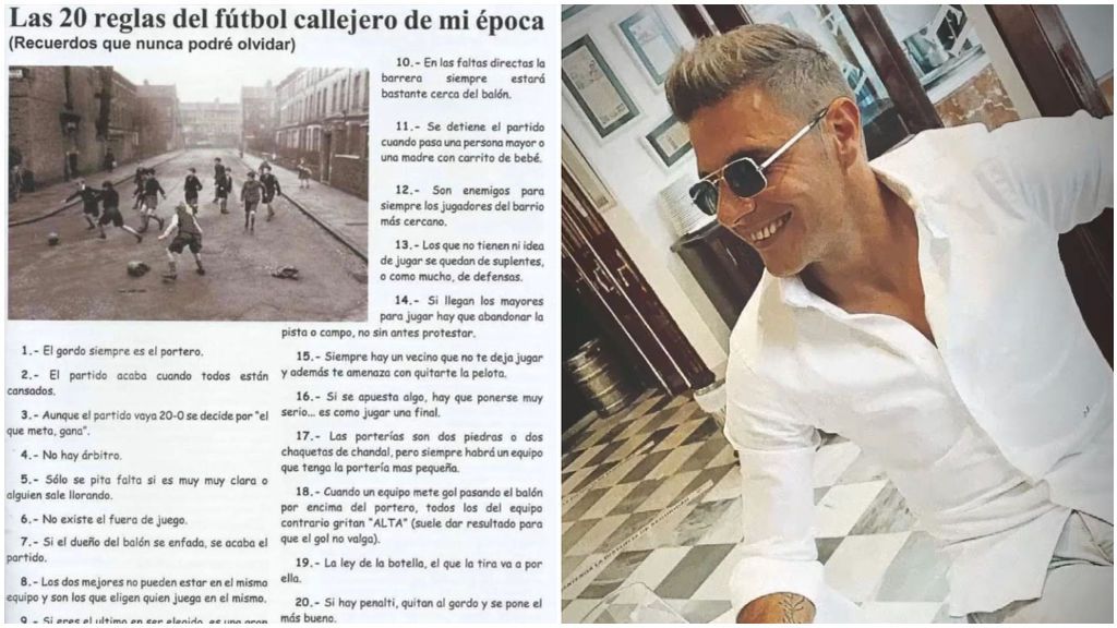 Joaquín y sus reglas del fútbol callejero.