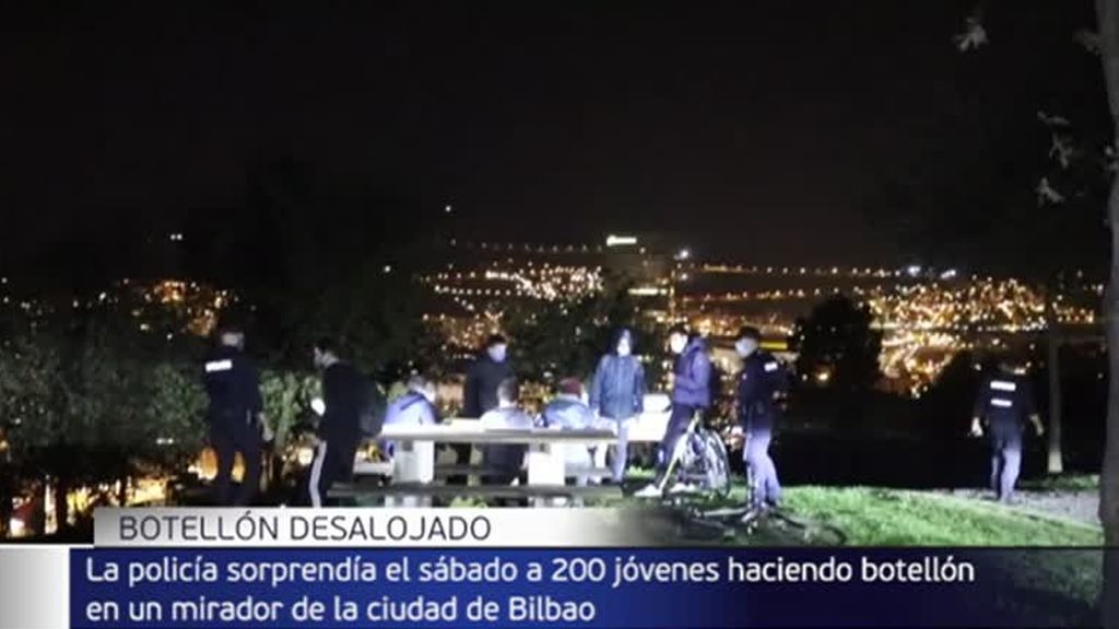 Macrobotellón en plena pandemia en Bilbao