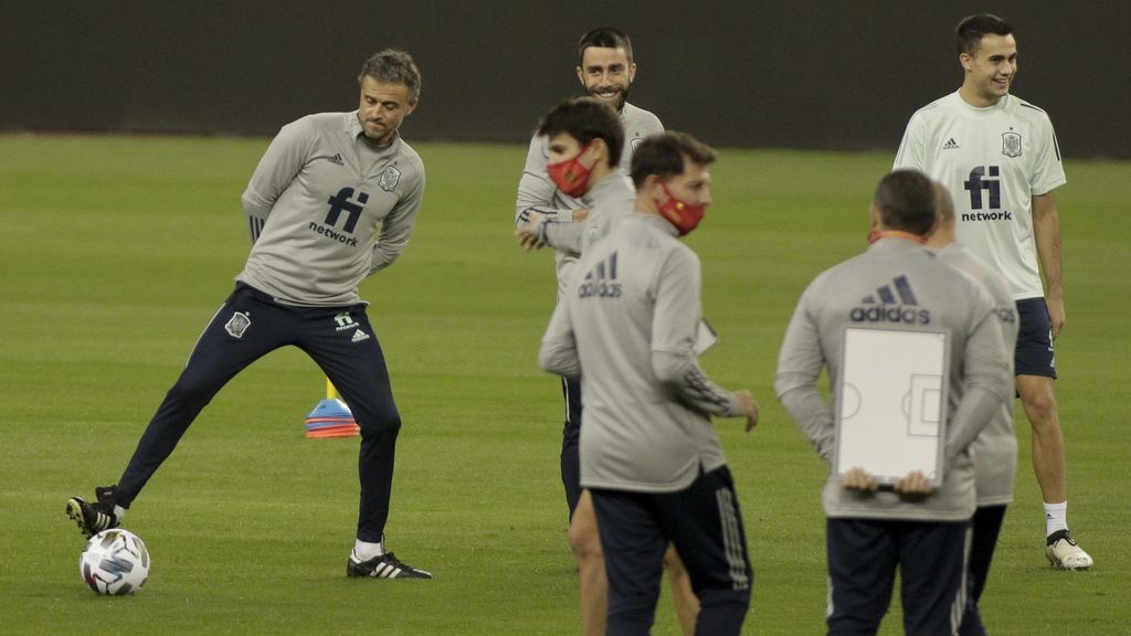Luis Enrique, en el entrenamiento de la Selección Española. Luis Enrique, en el entrenamiento de la Selección Española.