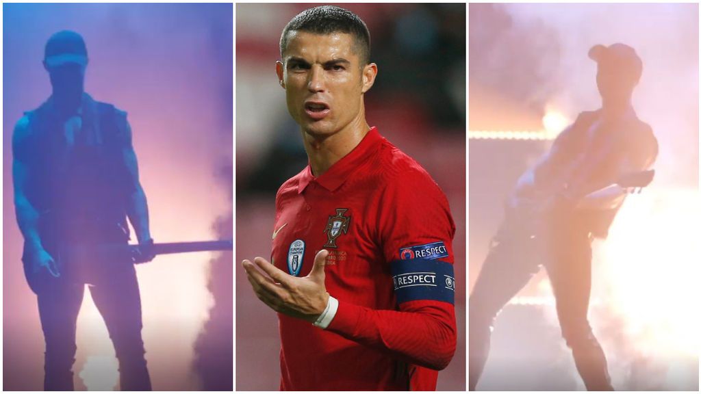 Cristiano Ronaldo se pasa al rock por un día. Cristiano Ronaldo se pasa al rock por un día.