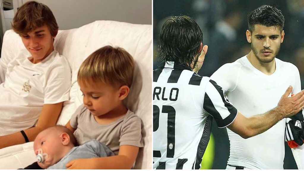 El hijo de Pirlo presume de amistad con los niños de Morata y Alice Campello: "Tío Nick"