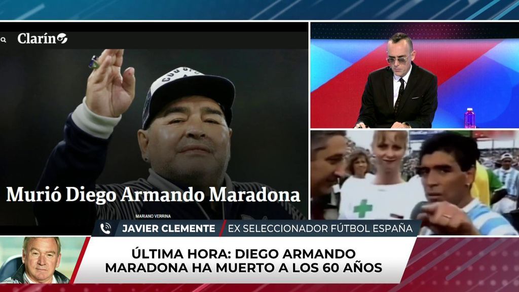 Javier Clemente reacciona en 'TEM' a la muerte de Maradona