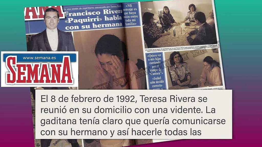 Así fue la sesión de espiritismo en la que Teresa Rivera quiso hablar con Paquirri