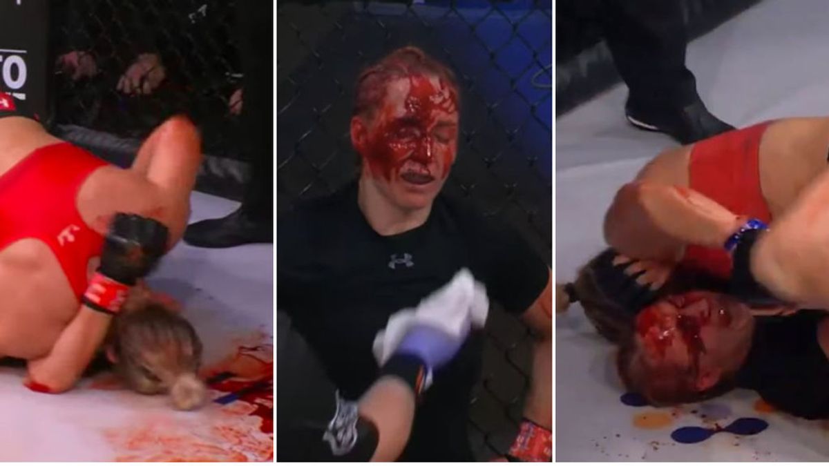 Una luchadora de MMA bebe sangre de su rival tras dejarle destrozada la cara con un KO