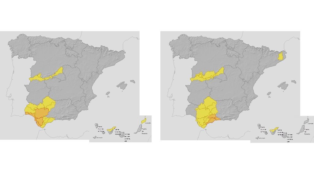 avisos lluvias mier y juev
