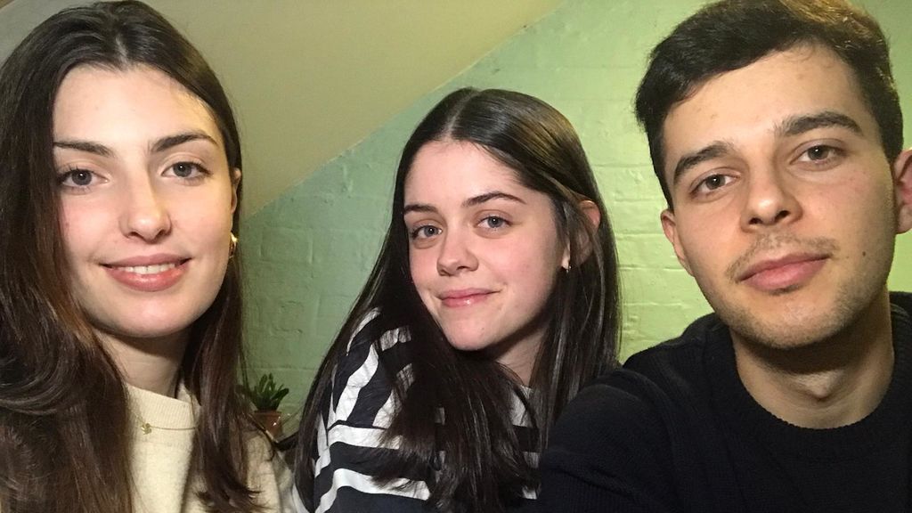 Marina, Lucía y Eduardo