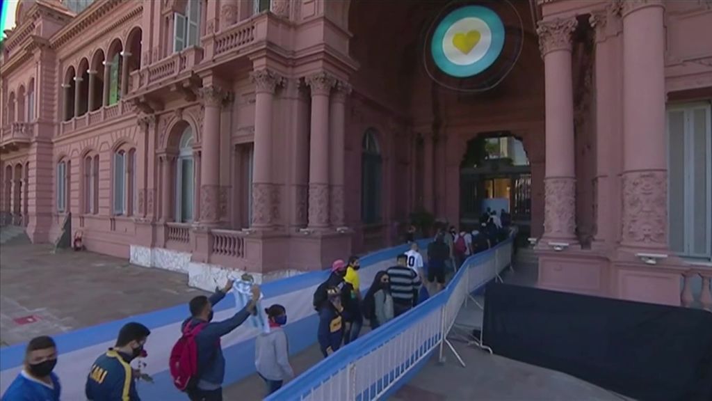 Capilla ardiente de Maradona