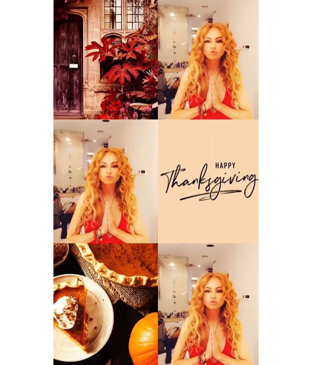 Paulina Rubio celebra el día de Acción de Gracias