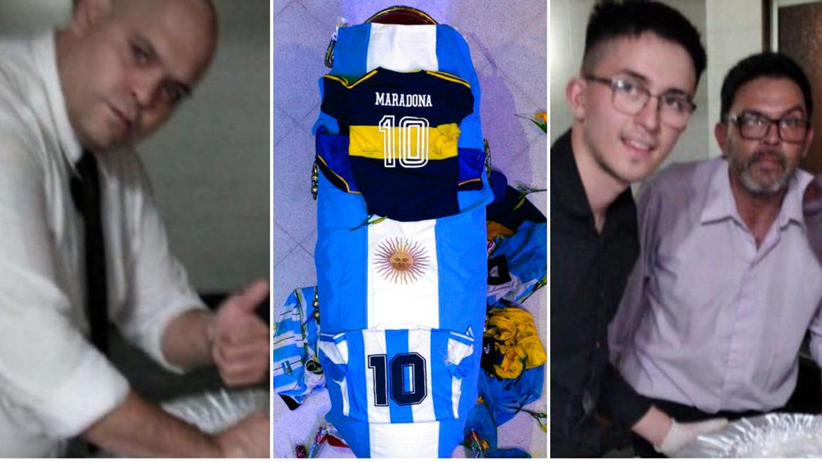 Los barras bravas buscan a los empleados que se fotografiaron con el cadáver de Maradona: "Los vamos a matar, y lo vamos a grabar" Los barras bravas buscan a los empleados que se fotografiaron con el cadáver de Maradona: "Los vamos a matar, y lo vamos a grabar"