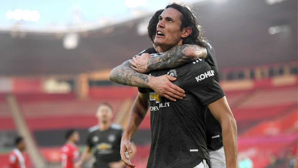 Cavani fue el héroe de la remontada del Manchester United.