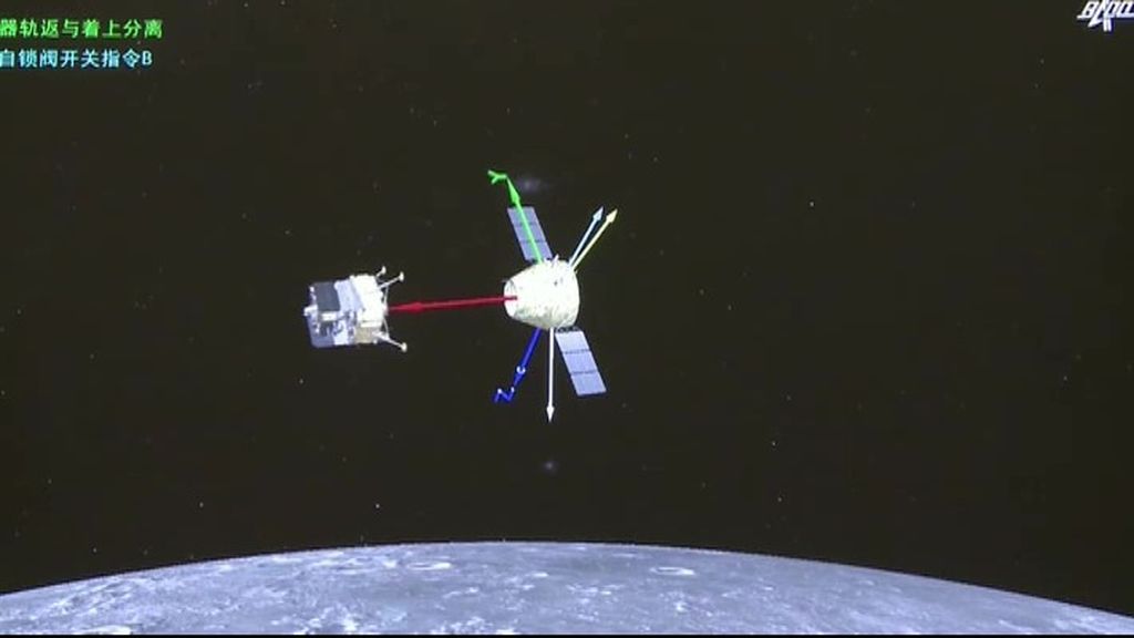 China avanza en la carrera espacial: éxito de su prueba de descenso a la Luna para recoger muestras