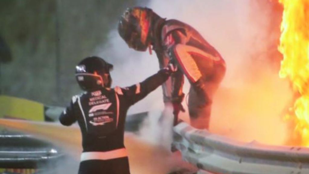 El traje ignífugo de Grosjean que lo salvó de morir quemado en el accidente del GP de Bahréin