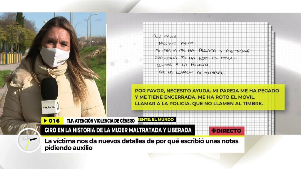 La nota que la mujer tiró por la ventana