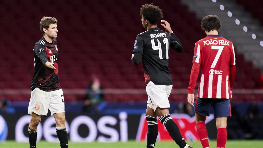 Muller celebra su gol ante el Atlético en el Metropolitano.